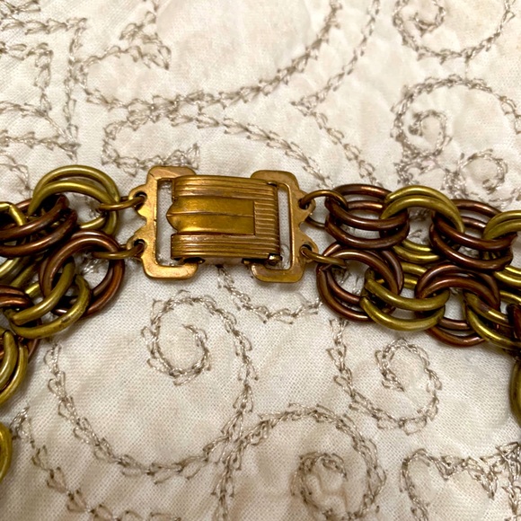 Vintage multi strand choker with autumn stones - Picture 4 of 5